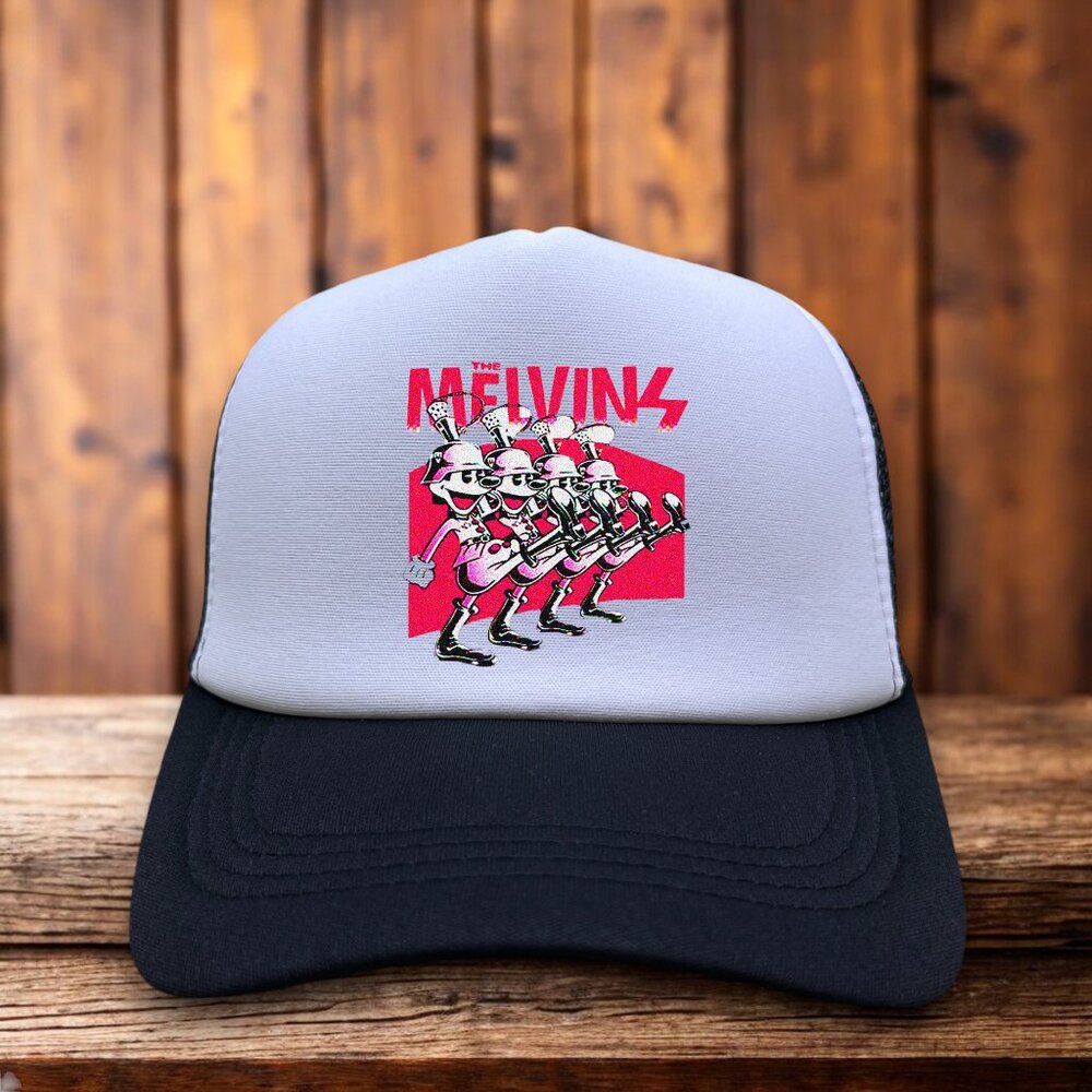 Melvin’s White and Black Trucker Hat